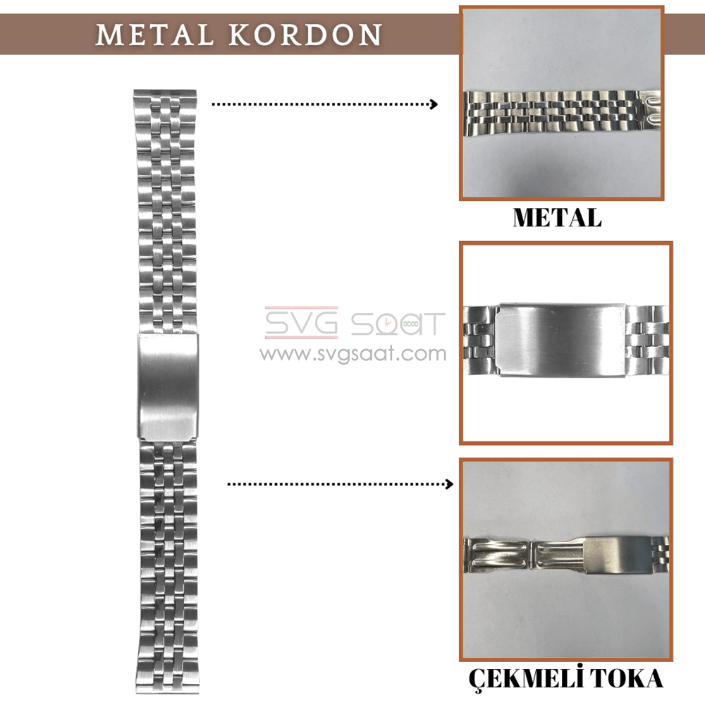 PASLANMAZ METAL KORDON MK106 - 24MM