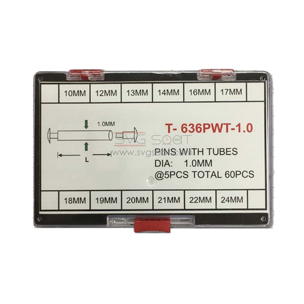 T-636PWT - GEÇMELİ 1,0MM PİM SET
