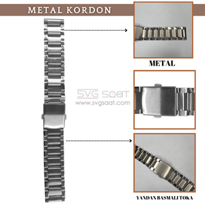PASLANMAZ METAL KORDON MK103 - 22MM