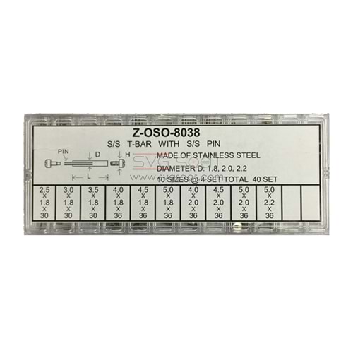 Z-OSO-8038 VİDALI PİM SET